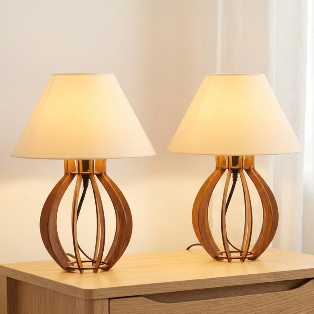 Solução curada: Kit 2 unidades Abajur La Finesse Cupula - Luminária Para Decoração Quarto e Sala